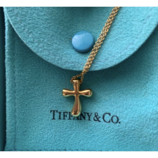 TIFFANY&Co.  18金 ドッツ　ルビー　クロス　ペンダント廃盤USED