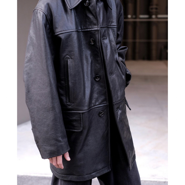 在庫僅少】 COMOLI 22AW ラムレザーカーコート niceness アプレッセ