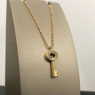 ヨンドシー(4℃)の4℃ ヨンドシー K18イエローゴールド ネックレス ラウンドキー ダイヤモンド(ネックレス)