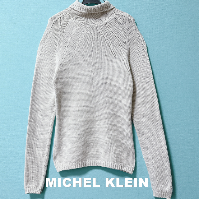 MICHEL KLEIN(ミッシェルクラン)の【MICHEL KLEIN】ミッシェルクラン ハイネック コットン ニット レディースのトップス(ニット/セーター)の商品写真