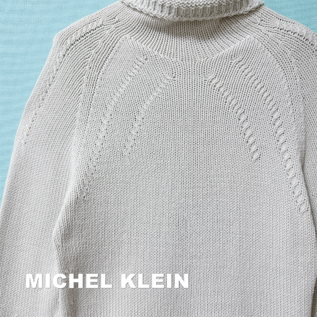 MICHEL KLEIN(ミッシェルクラン)の【MICHEL KLEIN】ミッシェルクラン ハイネック コットン ニット レディースのトップス(ニット/セーター)の商品写真