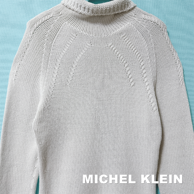 MICHEL KLEIN(ミッシェルクラン)の【MICHEL KLEIN】ミッシェルクラン ハイネック コットン ニット レディースのトップス(ニット/セーター)の商品写真