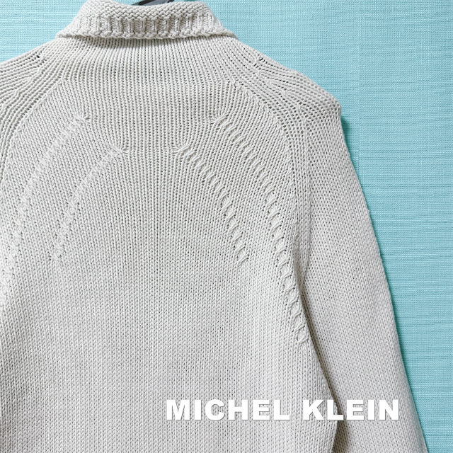 MICHEL KLEIN(ミッシェルクラン)の【MICHEL KLEIN】ミッシェルクラン ハイネック コットン ニット レディースのトップス(ニット/セーター)の商品写真