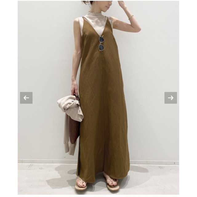 L'Appartement DEUXIEME CLASSE(アパルトモンドゥーズィエムクラス)の【KALLMEYER/カルメイヤー】LINEN SLIP DRESS レディースのワンピース(ロングワンピース/マキシワンピース)の商品写真