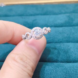 天然ダイヤモンドリングk18の通販 by 天然ダイヤモンド&パール's shop