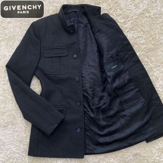 ジバンシィ(GIVENCHY)の極美品 リカルド期⭐️ジバンシー 変形 スタンドカラー ジャケット ブラック S(テーラードジャケット)