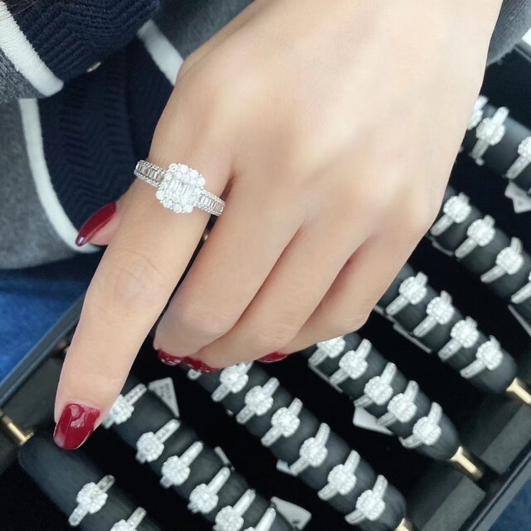 天然ダイヤモンドリング1ct　k18 レディースのアクセサリー(リング(指輪))の商品写真