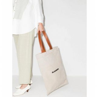 JIL SANDER ジルサンダーキャンバストートバッグ フラットショッパーL