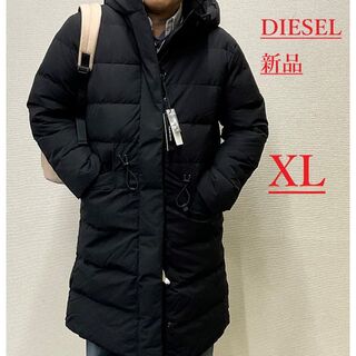 ディーゼル(DIESEL)のディーゼル　ダウン コート 1121　ブラック XLサイズ ユニセックス(ダウンジャケット)