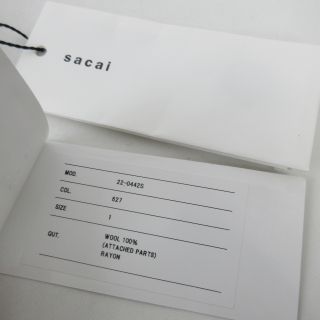 sacai - サカイ×MADSAKI 22AW タグ付 ニット カーディガン 茶 1 約S