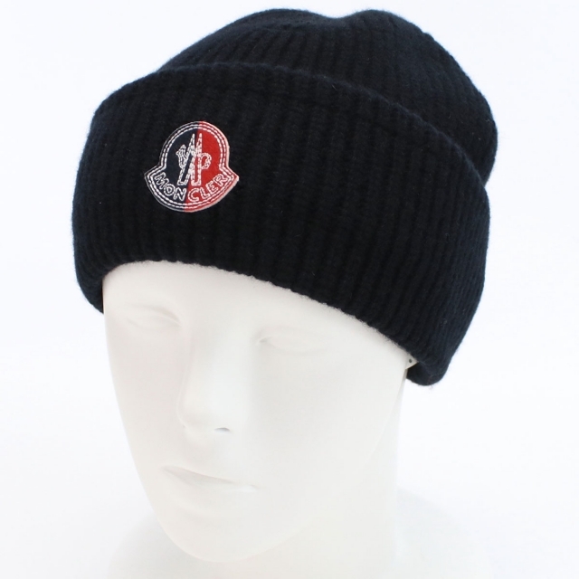 SALE/55%OFF】 MONCLER メンズ ブラック ニットキャップ モンクレール