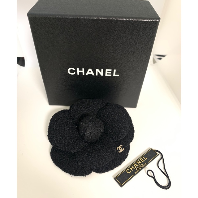 レディースシャネル CHANEL カメリア コサージュ ブローチ ココマーク ツィード