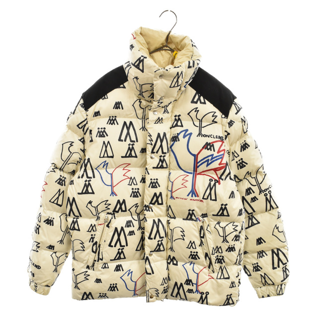 MONCLER - MONCLER モンクレール 18AW MARENNES グラフィック ロゴ プリント ダウンジャケット ホワイト D20914137685 539F0
