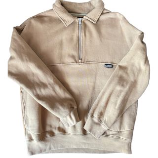 【希少】stussy ステューシー レディース ハーフジップ S ベージュ