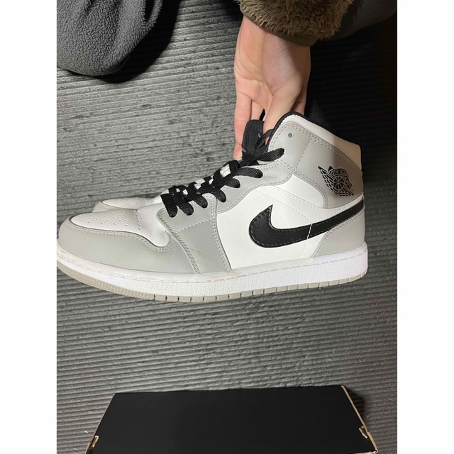 NIKE AIR JORDAN1 MID ライトスモークグレー　27.5cm