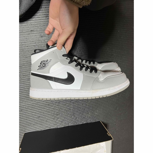 NIKE AIR JORDAN1 MID ライトスモークグレー　27.5cm