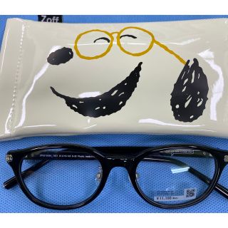 スヌーピー(SNOOPY)のスヌーピー Zoff ボストン型 メガネ ブラック(サングラス/メガネ)