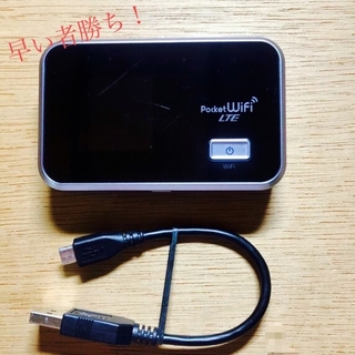 ファーウェイ(HUAWEI)のPocket WiFi GL06P SIMフリー 中古 シルバー(PC周辺機器)