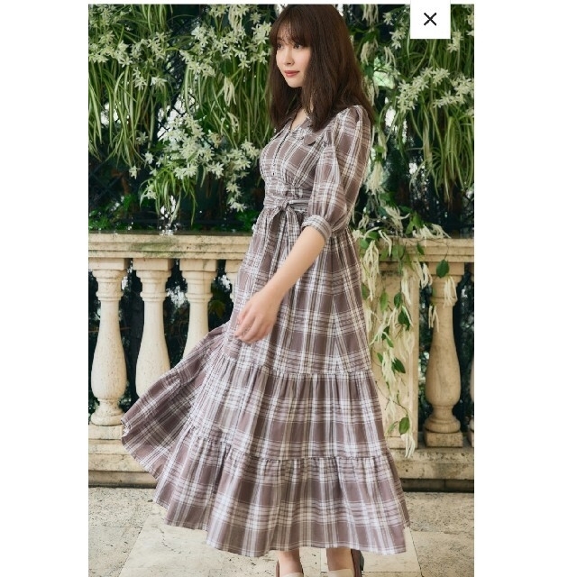 Herlipto Bergamo Plaid Tiered Long Dress