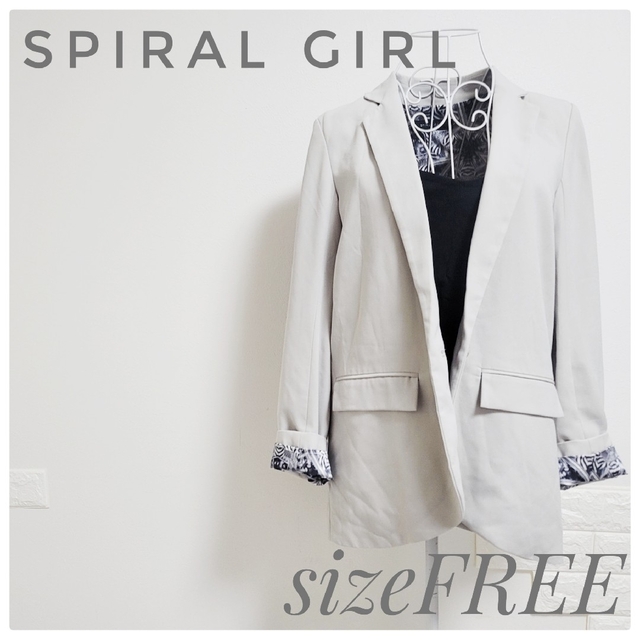 美品 SPIRALGIRL スパイラルガール テーラードジャケット ジャケット