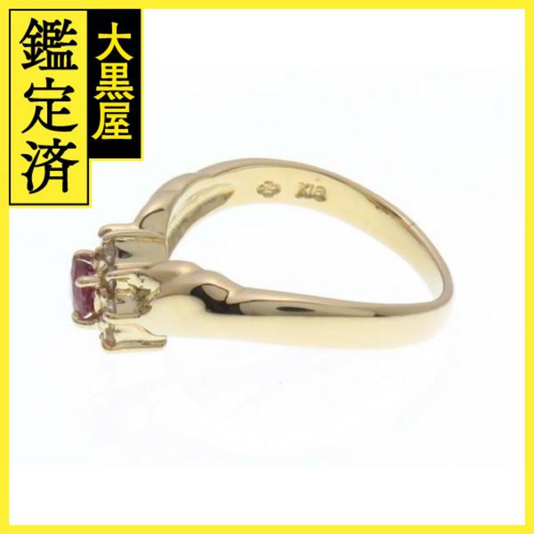 ノンブランド ルビー ダイヤモンド リング K18YG #7【430】 レディースのアクセサリー(リング(指輪))の商品写真