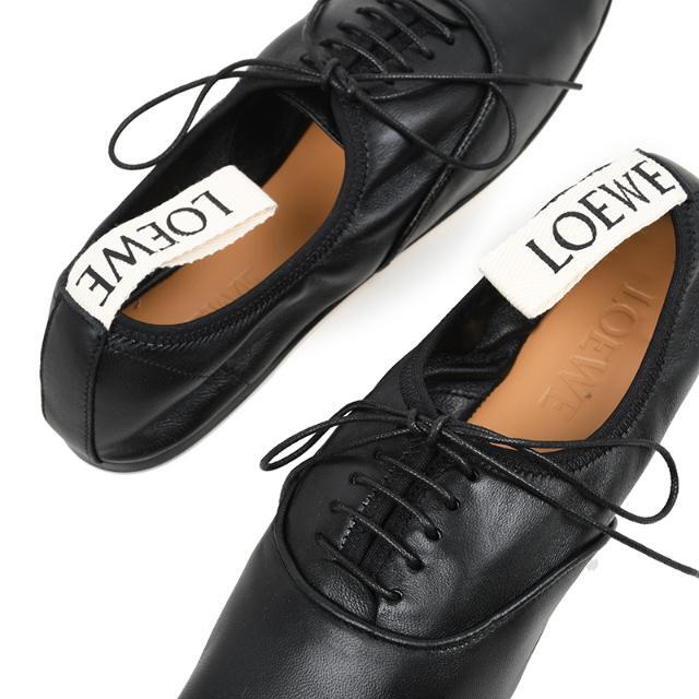 LOEWE - LOEWE ロエベ Soft Derby ソフトダービーフラットシューズ 靴 イタリア正規品 L815S02X03 1100 新品 ブラック