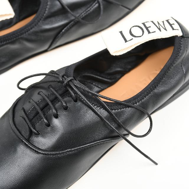 LOEWE ロエベ Soft Derby ソフトダービーフラットシューズ 靴 イタリア正規品 L815S02X03 1100 新品 ブラック