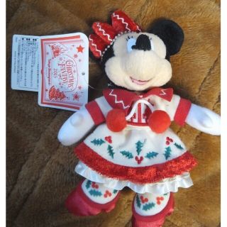 ディズニー(Disney)のクリスマスファンタジー　2015 ミニー　ぬいぐるみバッチ(ぬいぐるみ)