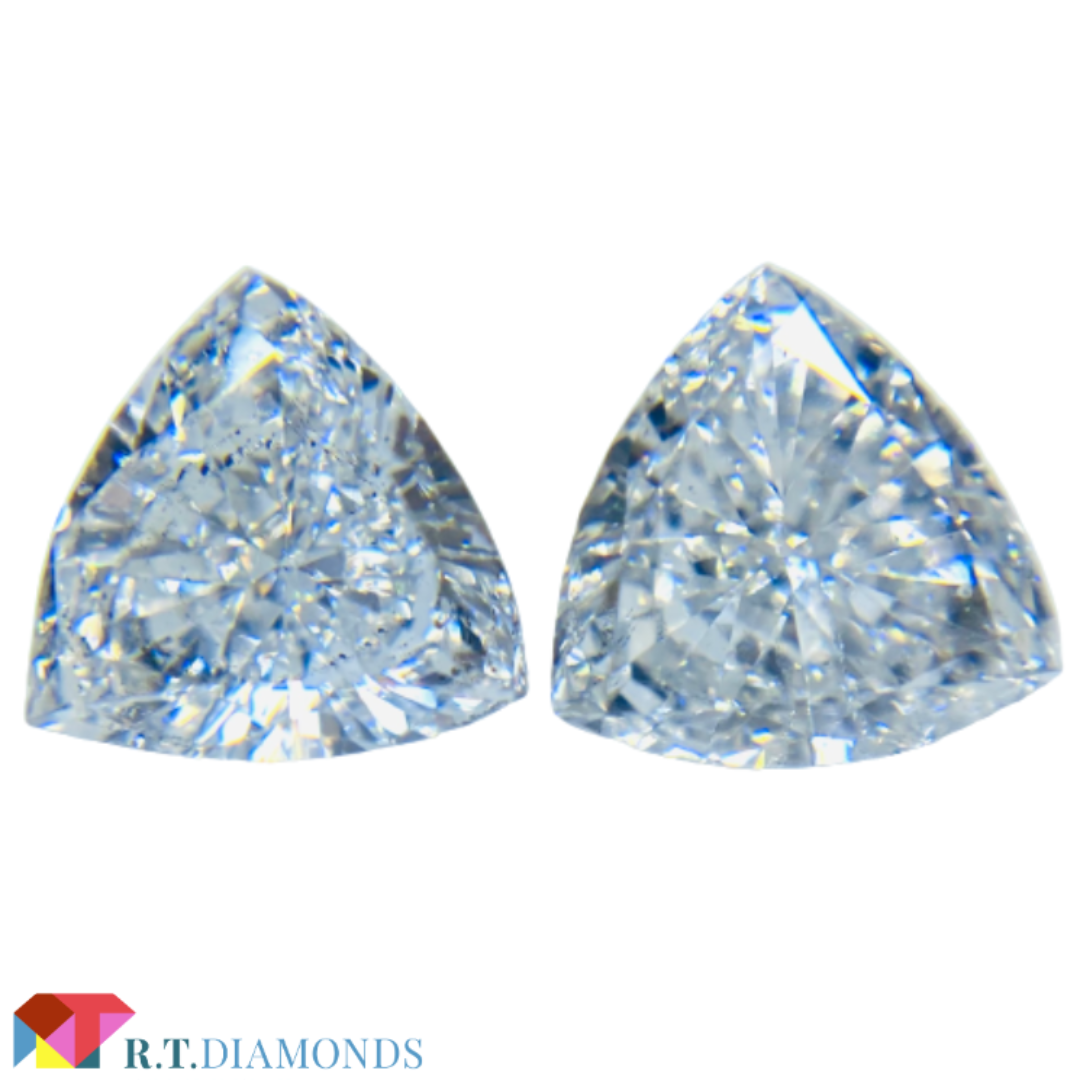 100%本物 トリリアントカット!セット石!0.862ct/0.851ct/RT1659/CG