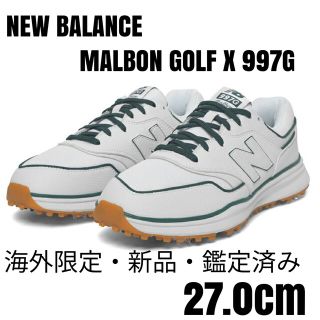 ニューバランス(New Balance)のニューバランス MALBON GOLF X 997Gホワイトグリーン 27.0(シューズ)