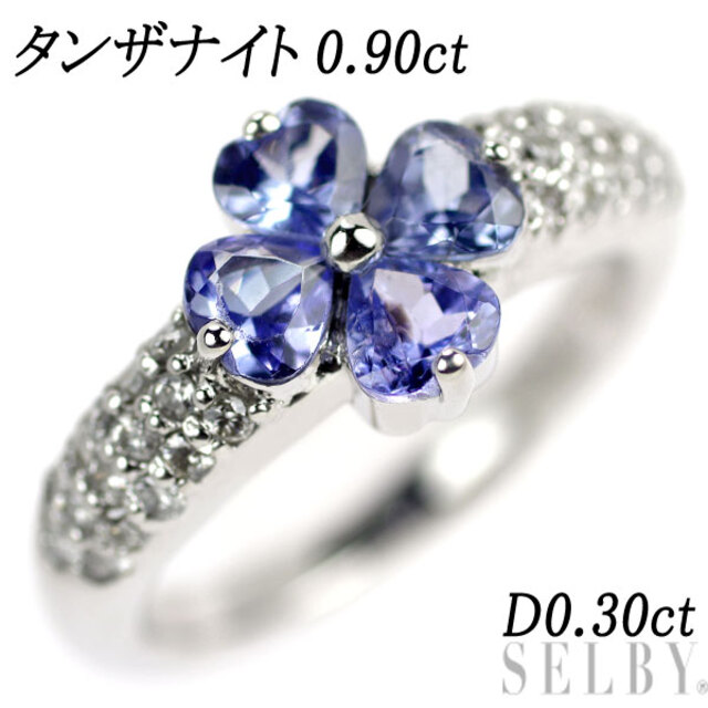 売れ筋ランキングも K18WG クローバー フラワー D0.30ct 0.90ct リング
