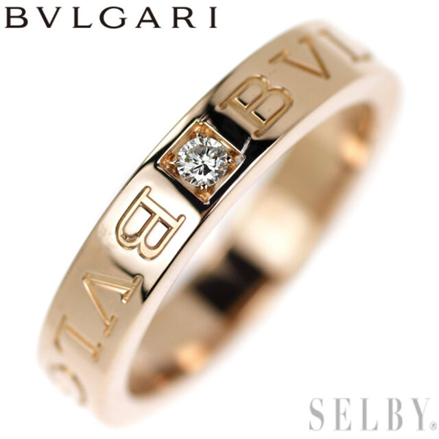 BVLGARI ブルガリ ロゴリング リング 指輪 K18PG ピンクゴールド/097679【BJ】