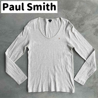 ポールスミス(Paul Smith)のポールスミス リブ ロング Tシャツ インナー 深Uネック(Tシャツ/カットソー(七分/長袖))