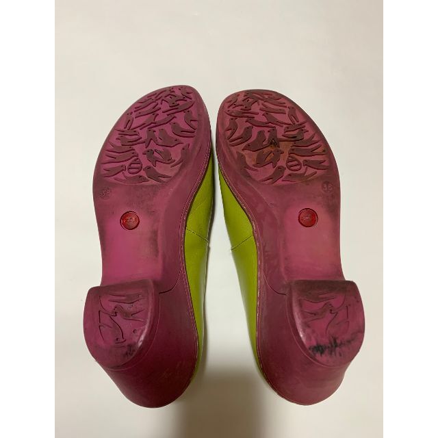 CAMPER(カンペール)のカンペール CAMPER 25cm シューズ バレエシューズ グリーン/ピンク レディースの靴/シューズ(ハイヒール/パンプス)の商品写真