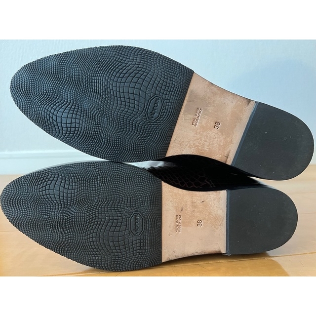 美品 38 BRENTA ブレンタ ロングブーツ クロコ ブラウン 24の通販 by