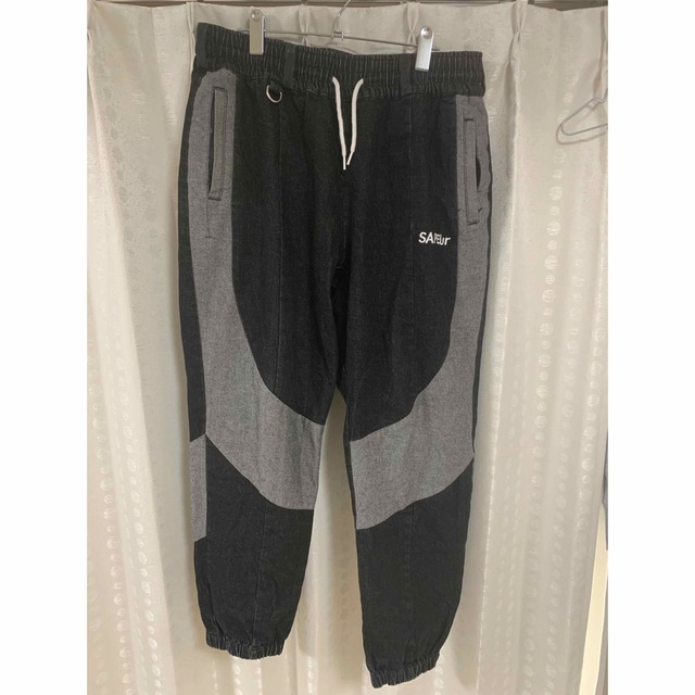 SAPEur デニムトラックパンツ ブラック 【お買得】 www.toyotec.com