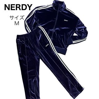 NERDY ベロア セットアップ トラックジャケット 韓国ファッション 男女兼用(ジャージ)