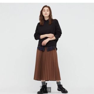 ユニクロ(UNIQLO)のUNIQLO　アコーディオンプリーツスカート丈標準(ロングスカート)