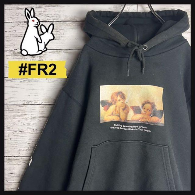 【最高デザイン】FR2 天使 両袖プリントロゴ 即完売モデル 入手困難 パーカー