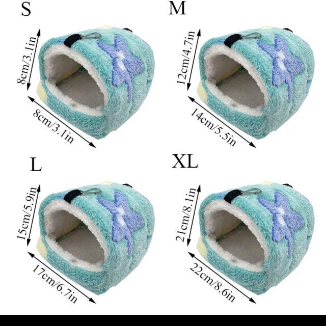 小動物 ハウス ベッド 吊り下げ可能 ヒーター代わりに♡ Sサイズ グリーン その他のペット用品(小動物)の商品写真