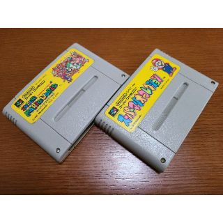 スーパーファミコン(スーパーファミコン)の【早い者勝ち！】スーパーマリオワールド＆コレクション SFC 端子クリーニング済(家庭用ゲームソフト)