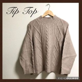 ティップトップ(tip top)のティップトップ　美品　編み込み  かわいい　ニット　セーター　半ネック(ニット/セーター)