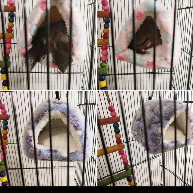 小動物 ハウス ベッド 吊り下げ可能 ヒー Mサイズ ピンク その他のペット用品(小動物)の商品写真