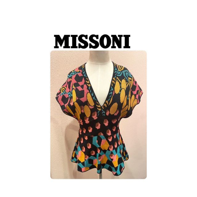 MISSONI(ミッソーニ)の183062 MISSONI ミッソーニ マルチカラー ニット ノースリーブ  レディースのトップス(ニット/セーター)の商品写真