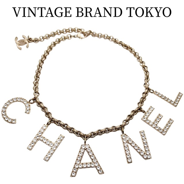 CHANEL シャネル ネックレス ココマーク ロゴ チェーン ゴールド アクセサリー 2019年 GP  ラインストーン   B19S レディース 約70.8g ギフト 美品【品】