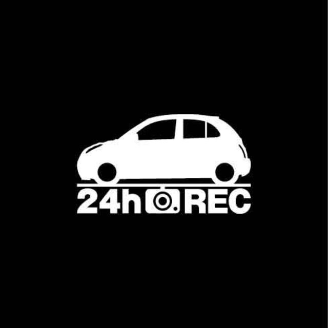 【ドラレコ】日産 マーチ【K12系】前期型 24時間 録画中 ステッカー 自動車/バイクの自動車(セキュリティ)の商品写真