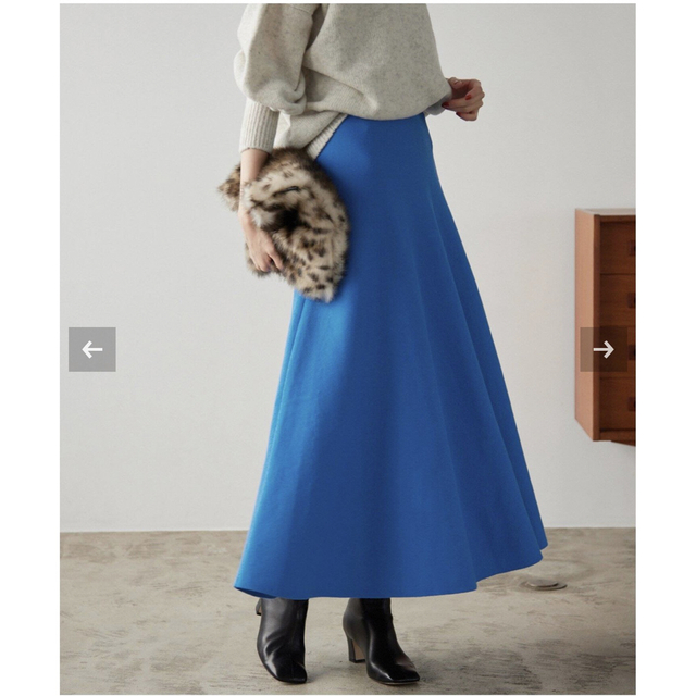 SLOBE IENA(スローブイエナ)の新品 🍁 スローブイエナ　ミラノリブニットフレアスカート レディースのスカート(ロングスカート)の商品写真