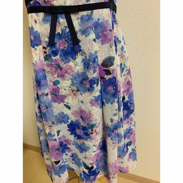 TOCCA 花柄シフォンワンピース ブルー TOCCA 花柄シフォンワンピース ブルー