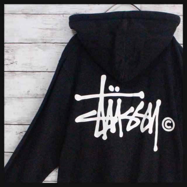 STUSSY ショーンフォント Ｓ グレー パーカー