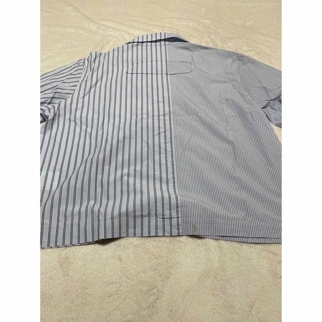 VOAAOV / STRIPE SHIRT BLOUSON (BLUE)